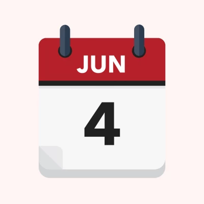 Calendar icon showing 4th June