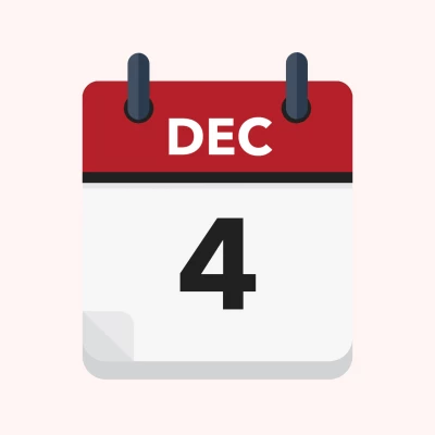 Calendar icon showing 4th December