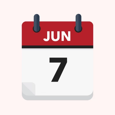 Calendar icon showing 7th June