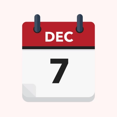 Calendar icon showing 7th December
