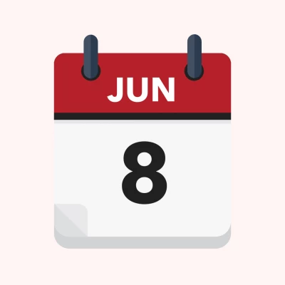 Calendar icon showing 8th June