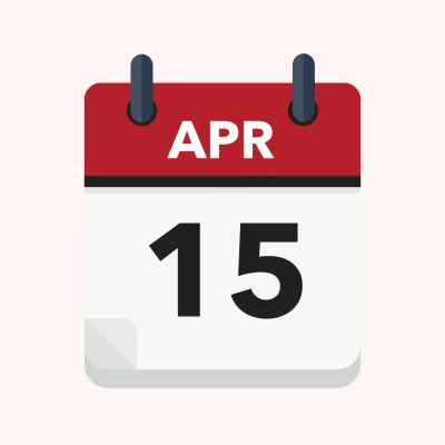 Calendar icon showing 15th April