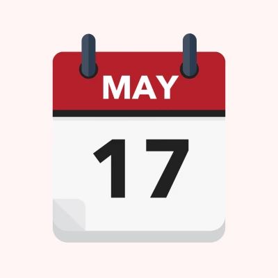 Calendar icon showing 17th May
