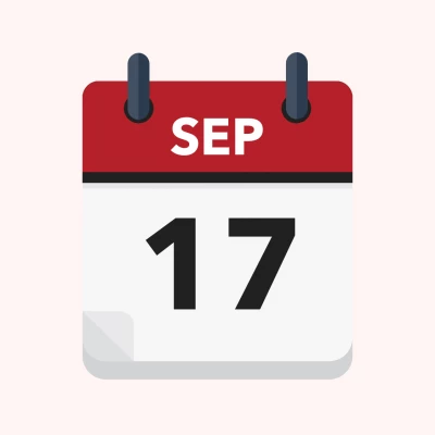 Calendar icon showing 17th September