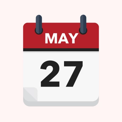 Calendar icon showing 27th May