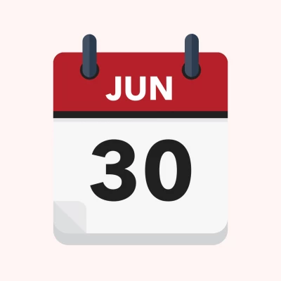 Calendar icon showing 30th June