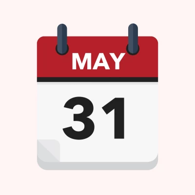 Calendar icon showing 31st May